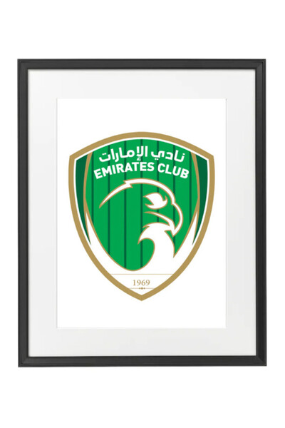 Boomah Accessories ملصق مع إطار 50×40 سم، هدية كرة القدم، نادي الإمارات، الدو...