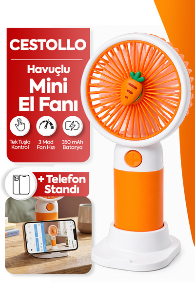 Cestello Havuç Tasarım 3 Kademeli Sessiz Mini El Masa Fan Vantilatör Turbo Üf...