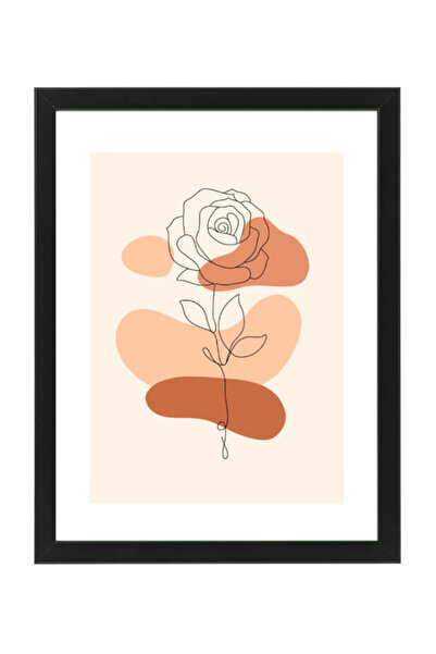 Boomah Accessories Rose Flower Boho Style, Mid Century, Home Décor Wall Art P...