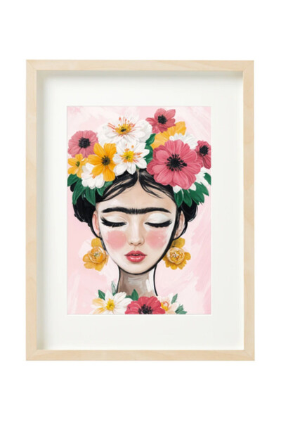 Boomah Accessories Frida Kahlo Pop Art, Home Decore Gift , Poster with Frame ...