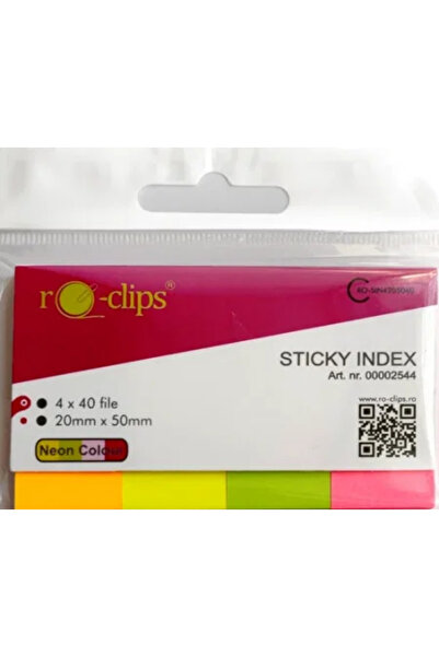 RO-CLIPS Index autoadeziv de hartie 20x50 mm