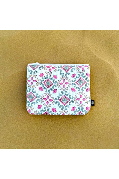 Tohfa Luxe Auro Handmade Block Printed Flat Pouch