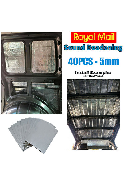 choice2 40pcs Car Sound Insulation Mat Roof Noise Cotton Deadener Flame Retar...