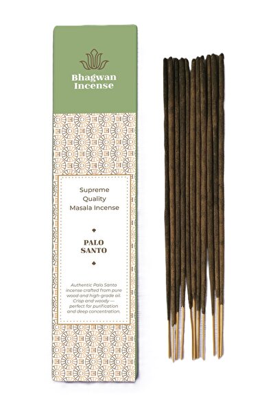 Bhagwan Incense Palo Santo - bețișoare de tămâie artizanale premium, rulate m...