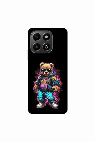 OEM Husa compatibila cu Honor X6b Silicon Gel Tpu Model Bear Cool Black