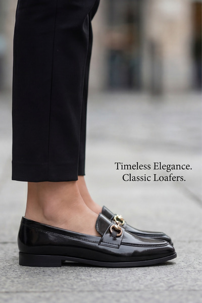 Liarca Iconic Classic Black Women's Flats - Buckle Detail, Flexible and Light...