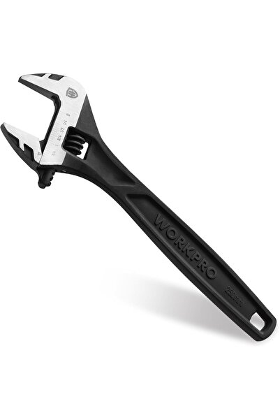 Workpro 250 MM Adjustable Wrench, Black Oxide Wrench 250 MM with Inch/Metric ...
