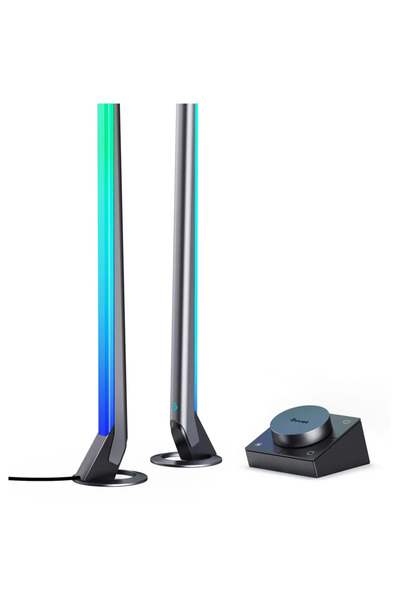 Govee Set 2 lămpi LED H6047 RGBIC Wi-Fi pentru gaming, cu controler inteligen...