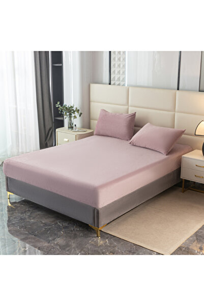 Bleco Cut Flower Milk Velvet Bedding Set, Luxury Jacquard Bed Linens