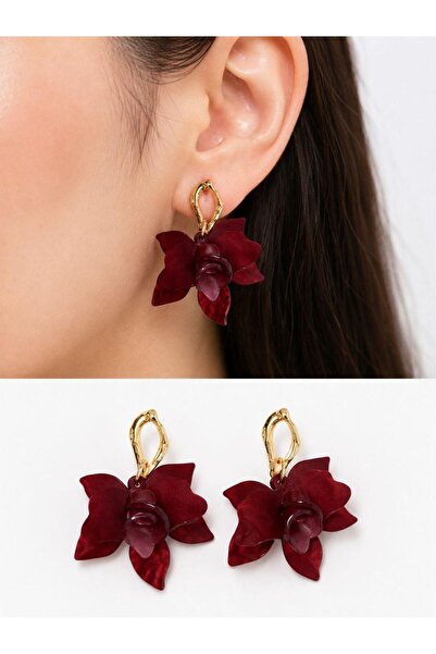 QPE Pink Lotus Flower Earrings