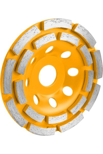 TOLSEN - Double Row Segmented Turbo Cup Grinding Wheel, 125X22.2(20) for Conc...