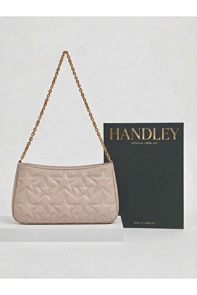 Handley kadın zincir askılı işlemeli baget çanta