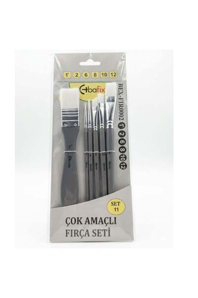 Bafix Brush Set Set-11 Gray (1,2,6,8,10,12) 6 Pieces Bfx-Fır0002
