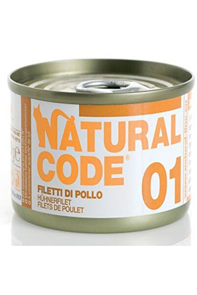Natural Code 01 Υγρή Τροφή Κονσέρβα Ενήλικης Γάτας με Φιλέτο Κοτόπουλο 85gr