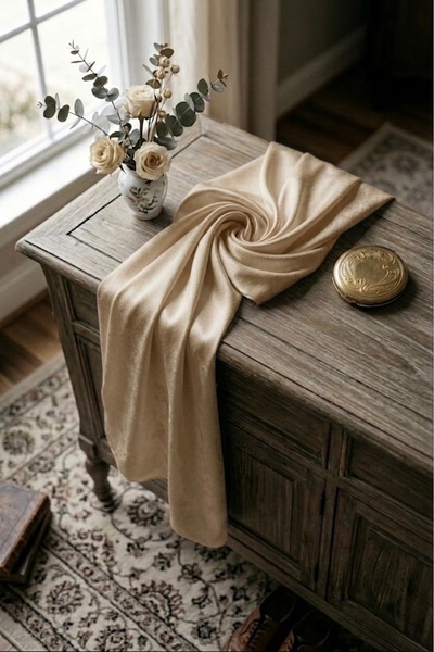 miremiran Shiny Satin Fabric Width (150cm) Price Is for 1 Meter Imported Sati...