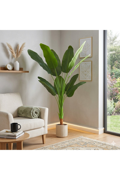 FARISHOME Banana Tree Plastic Pot Plant 165cm Height