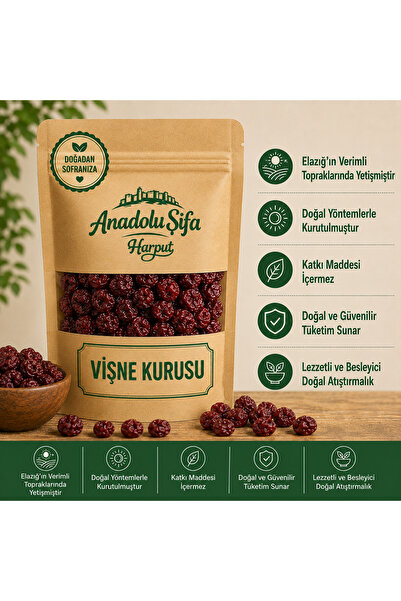 Anadolu Şifa Harput Elazığ Vişne Kurusu Doğal ve Katkısız Kurutulmuş Meyve 50...