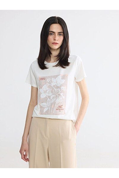 LC Waikiki Özmarka New Season Crew Neck Printed Women's T-Shirt