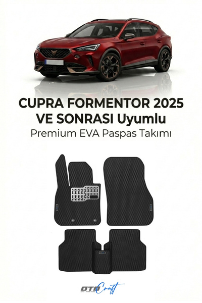 OTOCRAFT Cupra Formentor (2025 ve Sonrası) Araca Özel 3D Havuzlu Eva Paspas T...
