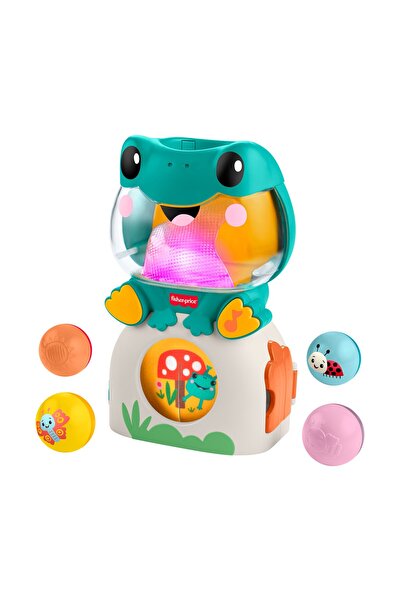 mattel Fisher Price Jucărie Broască Pop cu Bile, cu Sunete și Lumini (JLB96)