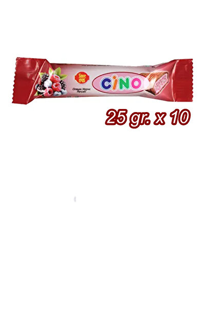 Cino Sütlü Çikolata Kaplamalı Orman Meyveli Bar / 25 gram x 10 Adet