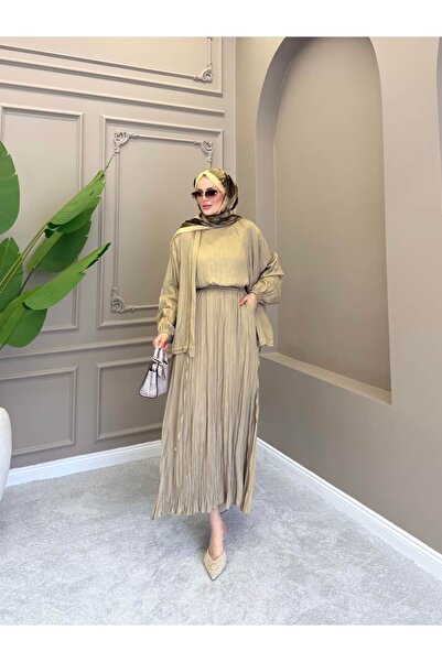 ALLİNOFFİCİAL Crush Zra Saten Üçlü Takım Haki