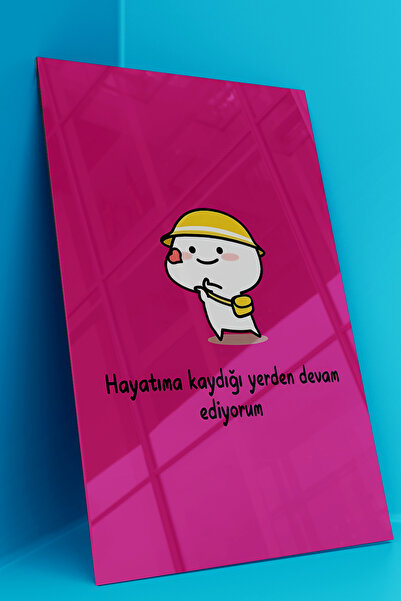 Tepeli Home Sözler ve Şiirler Metal Poster Tablo – Parlak Yüzey Canlı Baskı M...