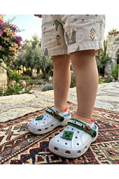 altın moda shoes minecraft beyaz Çocuk Terlik