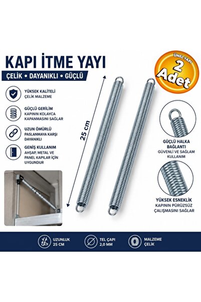 SER SR25 Kapı Yayı Kapı İtme Yayı Yaylı Çelik 25 cm (2 Adet)