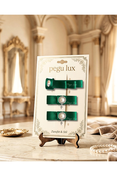 pegu baby collection 3-DELIČNA MALA MINI LUKS EMERALDNO ZELENA SATINSKA OLOVK...