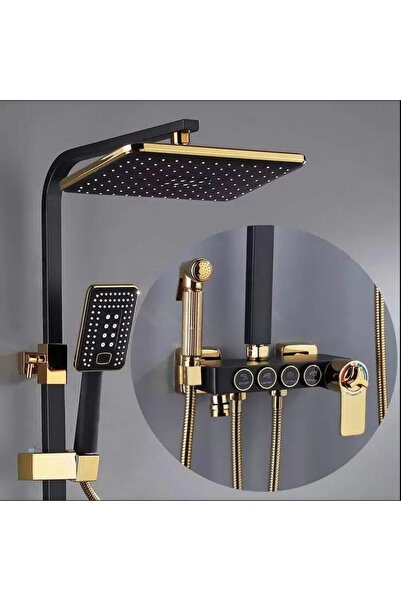 lavella Bathtub column bathtub faucet + fixed shower head + mobile shower hea...