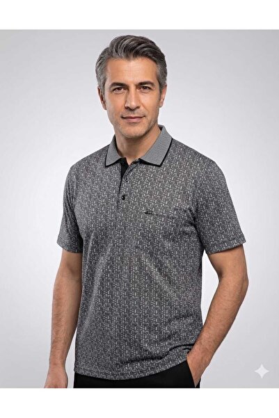 KMKkombin Baba Classic Cut Pocketed Plus Size Polo Collar Comfortable Cut But...