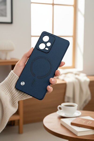 batuteknoloji Redmi Note 12 Pro 5G MagSafe Görünümlü Karbon BTU Silikon Kapak