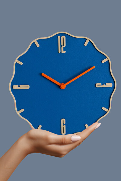 Decolera Ceas de perete modern cu design special Waveline – Mecanism silențio...