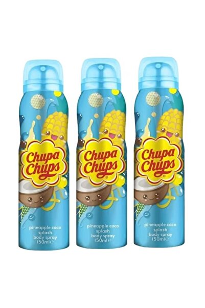 Chupa Chups Set of 3 pineapple and coconut deodorants, 3 x 150 ml
