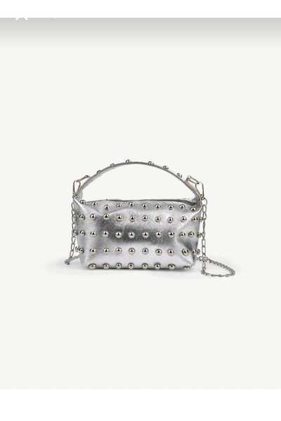 ÖZÜM ÇANTA Women's Mini Size Staple Detailed Chain Strap Hand and Shoulder Ba...