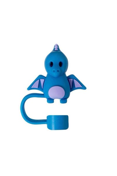 Yenigeldi Cute Dinosaur Dragon 10mm Straw Protector - Silicone Straw Stopper, Cap, and Head