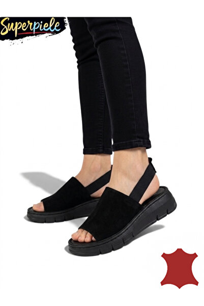 ANGEL BLUE Modern women's Sandals made of Genuine Leather with Stretchy and t...