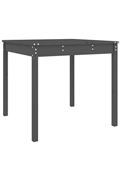 vidaxl Garden table, gray, 82.5x82.5x76 cm, solid pine wood