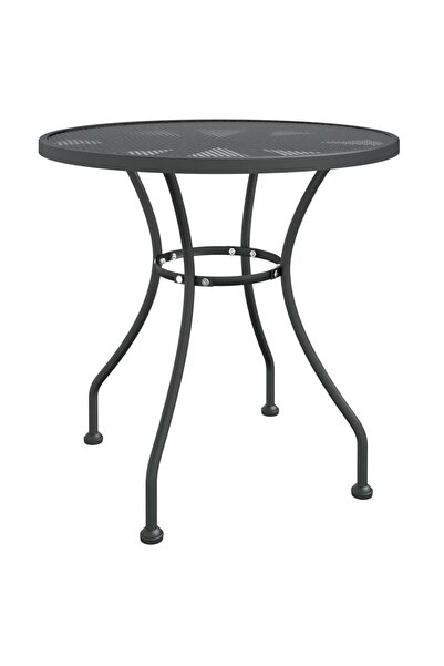 vidaxl Masă de grădină antracit Ø80x72 cm plasă metalică expandată