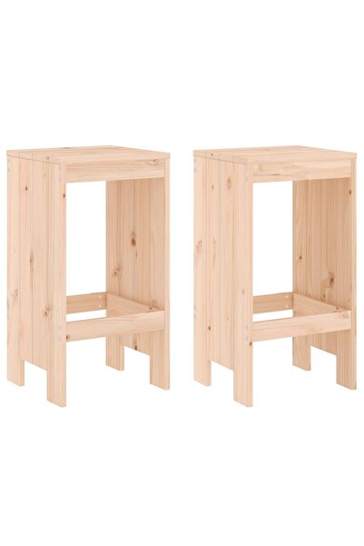 vidaxl Taburete de bar, 2 buc., 40x36x75 cm, lemn masiv de pin