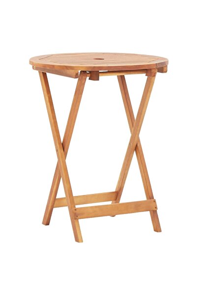 vidaxl Folding garden table, 60 x 75 cm, solid acacia wood