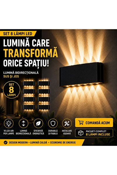 OEM SET 8 LAMPI BIDIRECTIONALE 12 LED (RO-V02) (ZvenS-SET8BIDI)