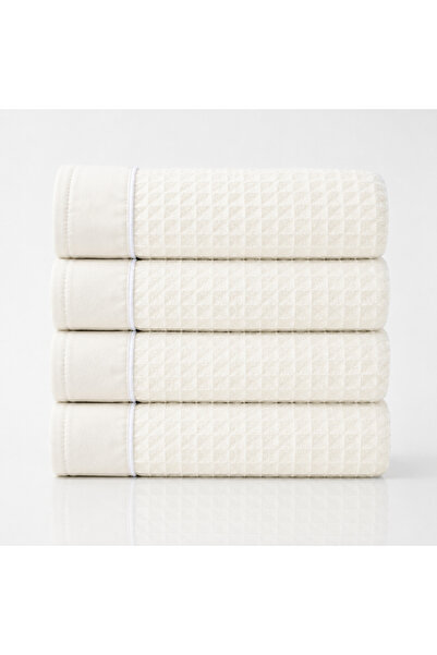 Donetella Pack of 4 Hand Towels 50x90 cm – 310 GSM Waffle Microfiber, Soft & ...