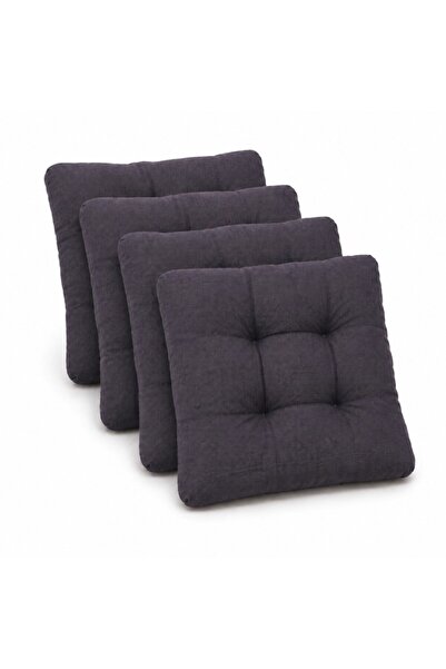 Lenjerii Deosebite Set 4 perne pentru scaun sau podea, 40x40x7 cm, mov