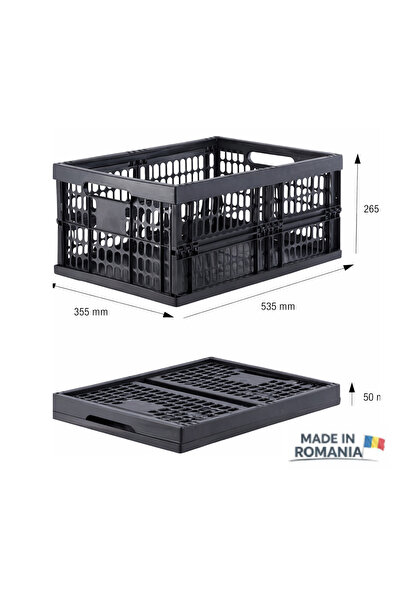QTBOX Foldable storage box, QTBOX, 45 liters, 535 x 355 x 265 mm
