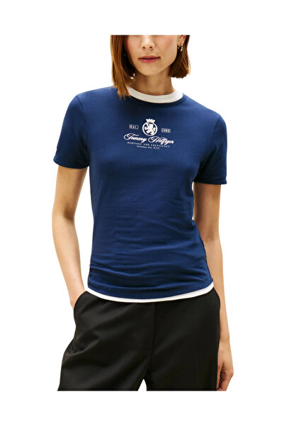 Tommy Hilfiger Γυναικείο T-shirt Navy Μπλε WW0WW47316-C1G