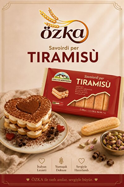 Özka I Dolci Di Montagna Savoiardi Per Tiramisù Kedi Dili Bisküvi 2 x 100 Gr