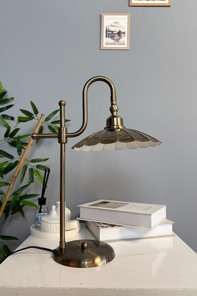 Bamyum Risso Antique Table Lamp Double Curved Body Decorative Lampshade