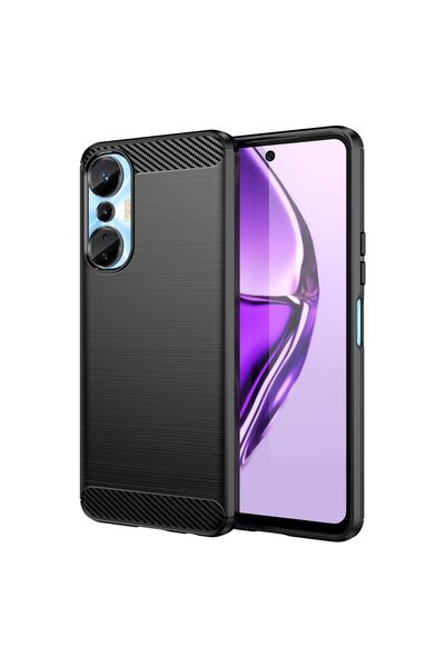 OEM Husă TPU cu textură de carbon pentru Infinix Hot 20S - Negru